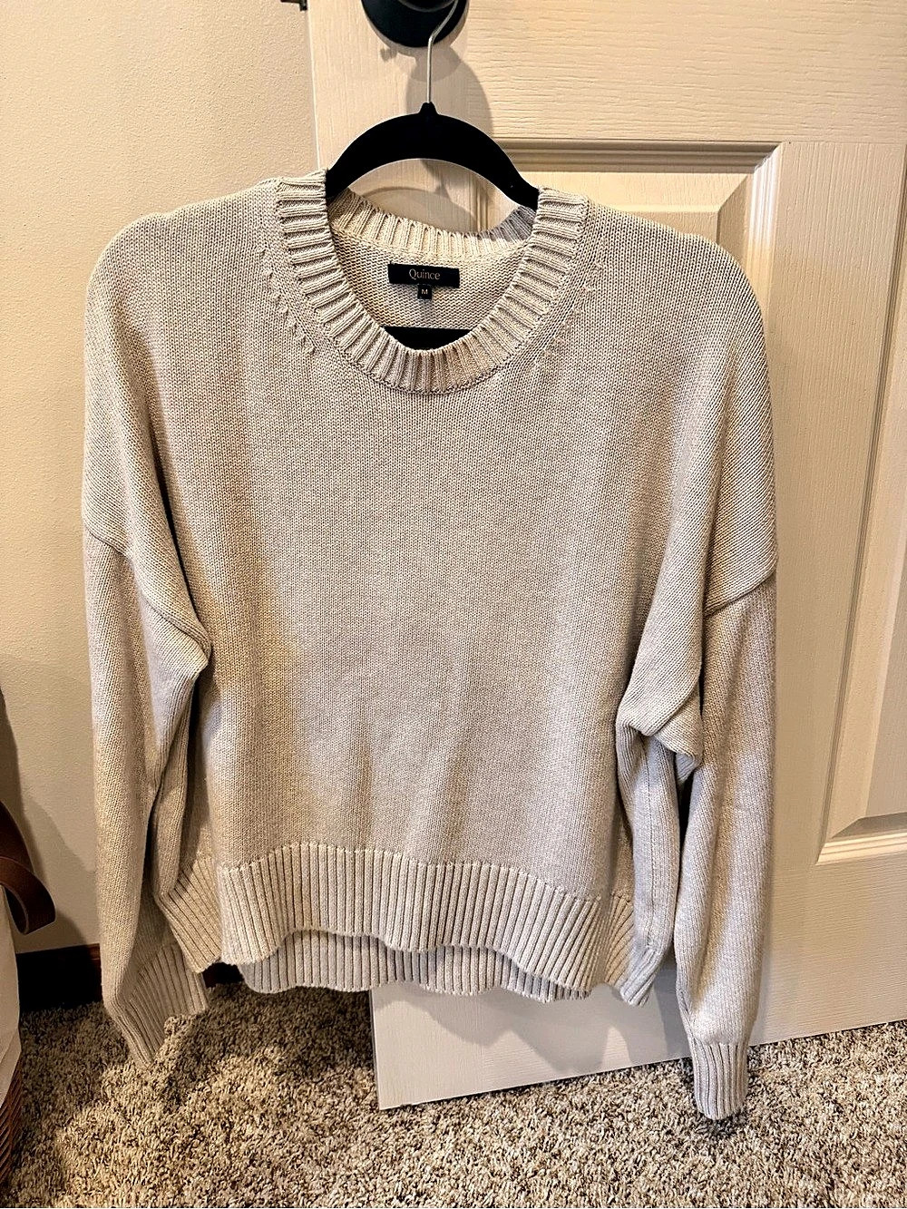 Quince 100% Organic Cotton Boyfriend Crew Sweater Organic Cotton Crew Sweater